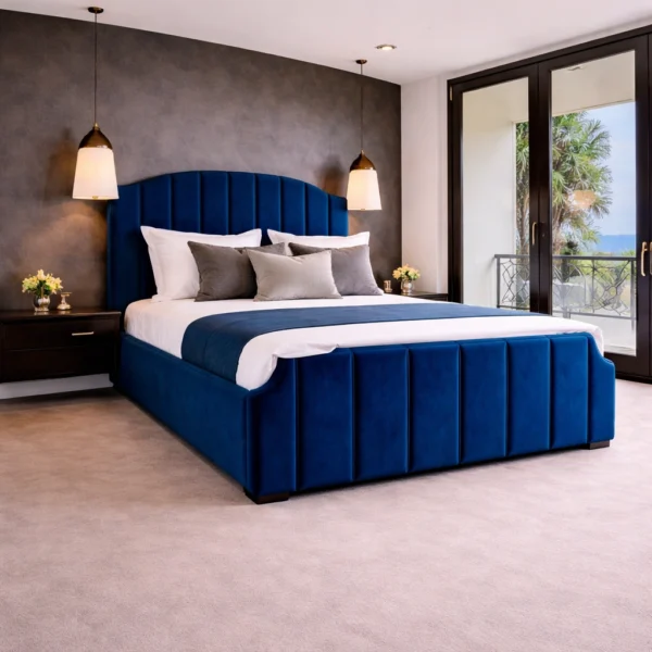 Arizona Plush Upholstered Bed Frame – Modern Fabric Frame Bed UK