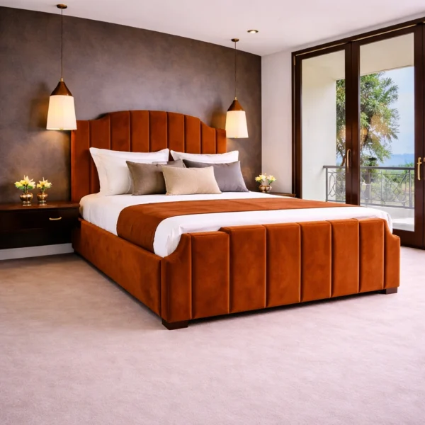 Arizona Plush Upholstered Bed Frame – Modern Fabric Frame Bed UK