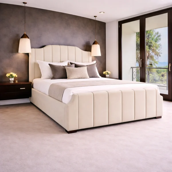 Arizona Plush Upholstered Bed Frame – Modern Fabric Frame Bed UK