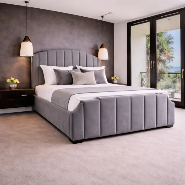Arizona Plush Upholstered Bed Frame – Modern Fabric Frame Bed UK