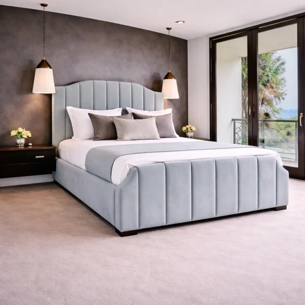 Arizona Plush Upholstered Bed Frame – Modern Fabric Frame Bed UK