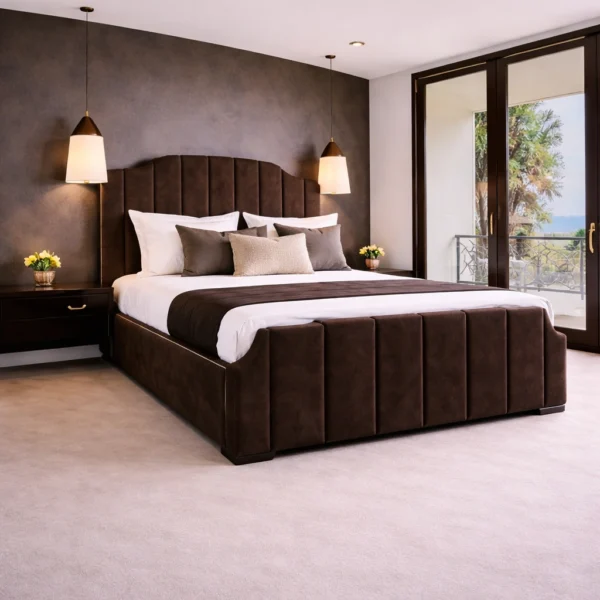 Arizona Plush Upholstered Bed Frame – Modern Fabric Frame Bed UK