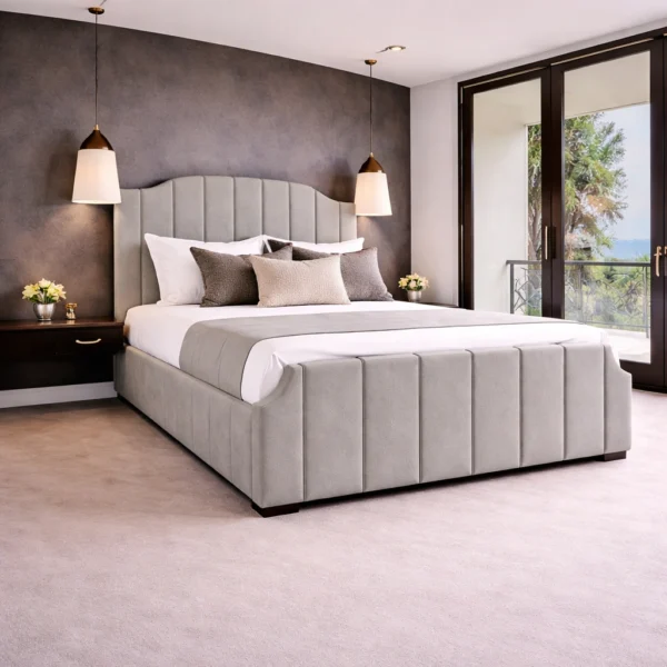 Arizona Plush Upholstered Bed Frame – Modern Fabric Frame Bed UK