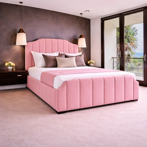 Arizona Plush Upholstered Bed Frame – Modern Fabric Frame Bed UK