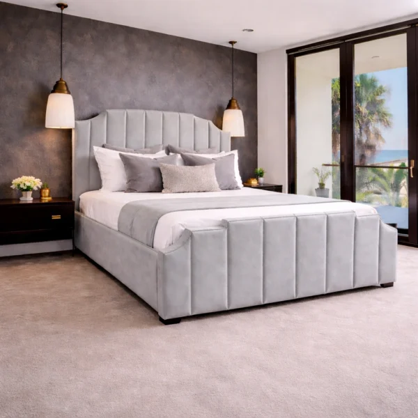 Arizona Plush Upholstered Bed Frame – Modern Fabric Frame Bed UK