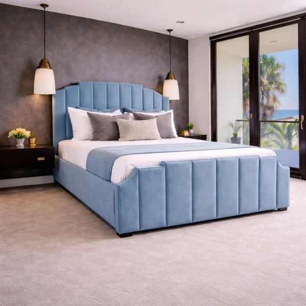 Arizona Plush Upholstered Bed Frame – Modern Fabric Frame Bed UK