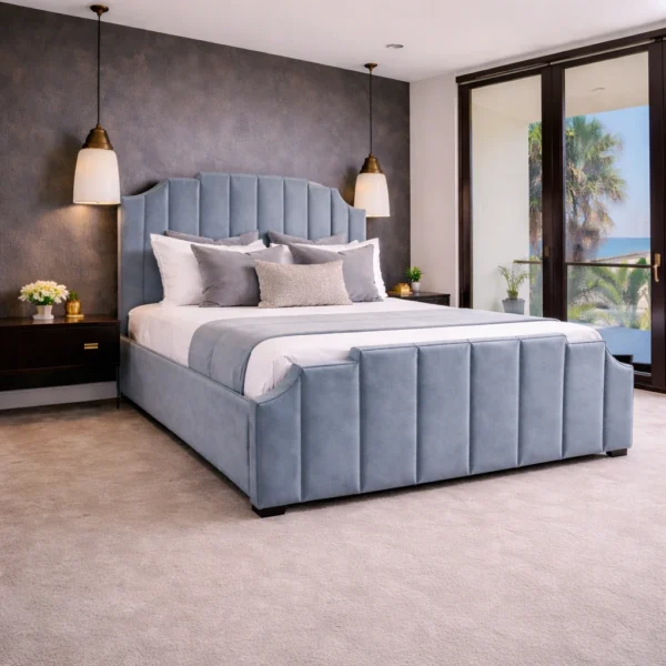 Arizona Plush Upholstered Bed Frame – Modern Fabric Frame Bed UK