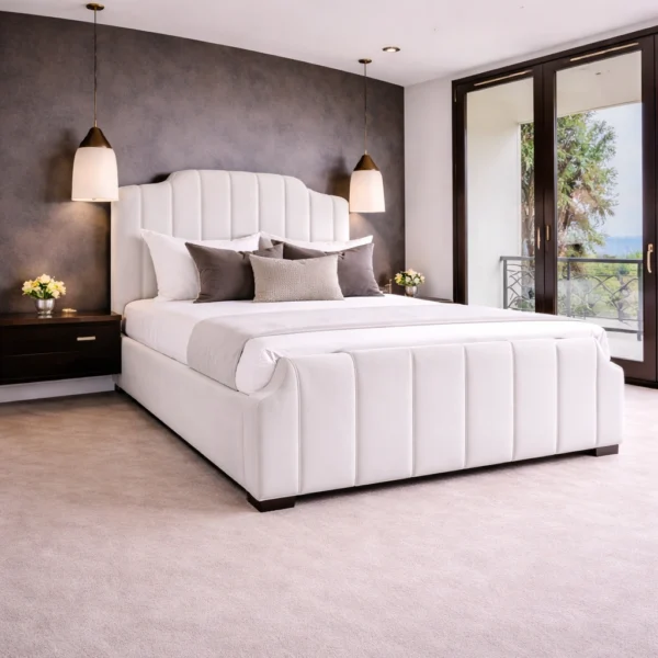 Arizona Plush Upholstered Bed Frame – Modern Fabric Frame Bed UK