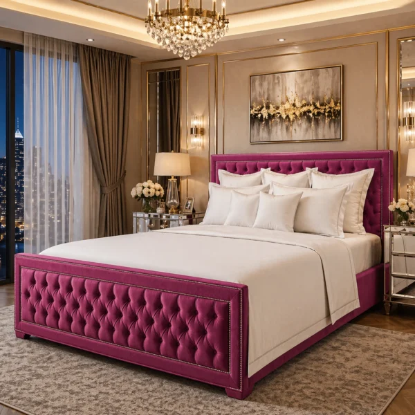 Chesterfield Upholstered Storage Bed in Multiple Colors