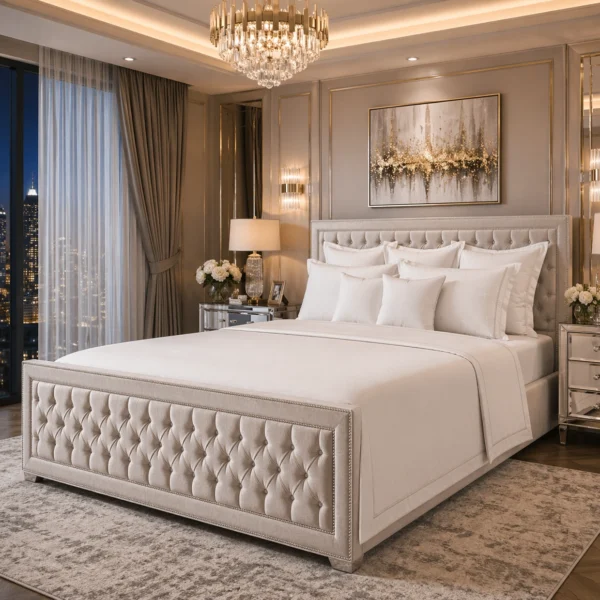 Chesterfield Upholstered Storage Bed in Multiple Colors