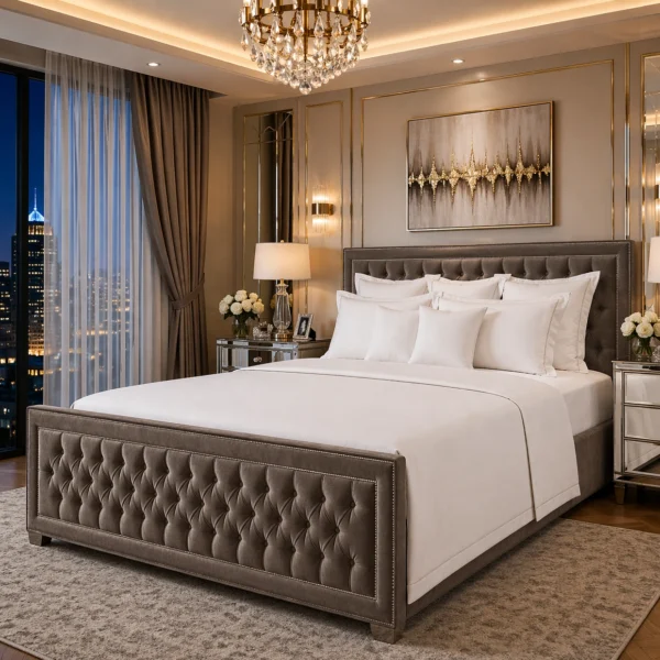 Chesterfield Upholstered Storage Bed in Multiple Colors