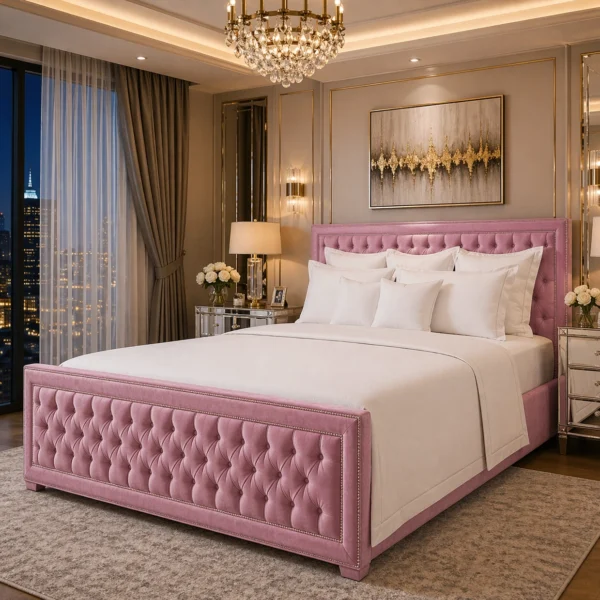 Chesterfield Upholstered Storage Bed in Multiple Colors