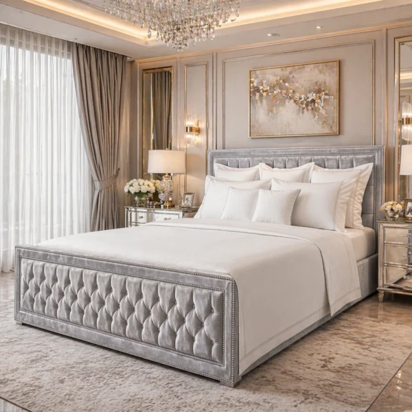 Chesterfield Upholstered Storage Bed in Multiple Colors