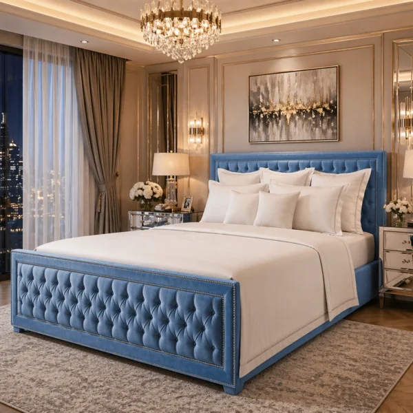 Chesterfield Upholstered Storage Bed in Multiple Colors