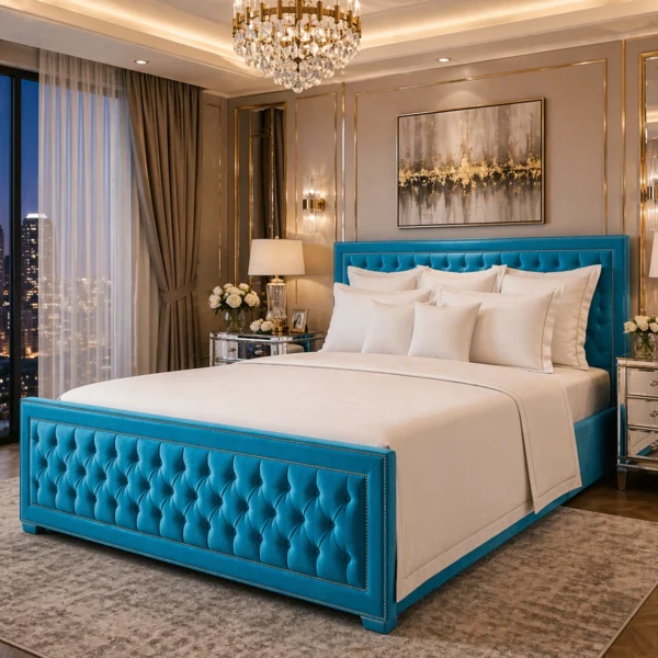 Chesterfield Upholstered Storage Bed in Multiple Colors