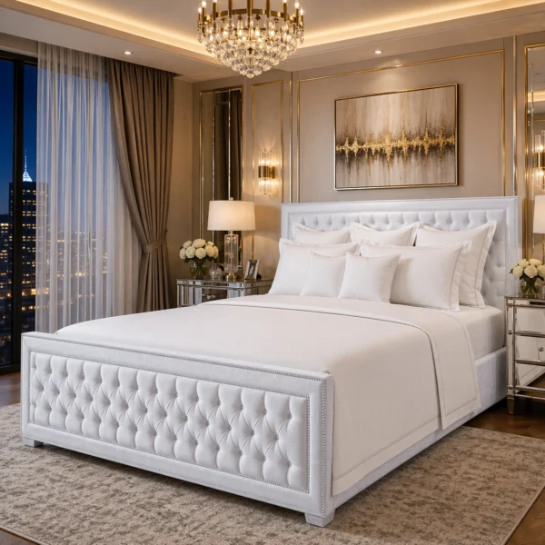 Chesterfield Upholstered Storage Bed in Multiple Colors