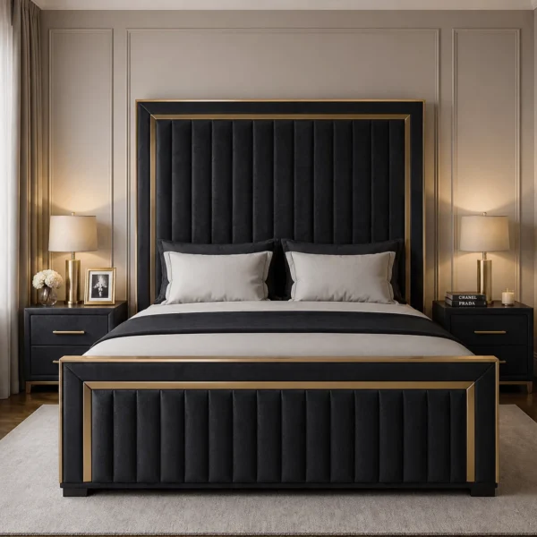 Plush Upholstered Luxury Plush Bed Frame Only– Deluxe Upholstered Bed UK
