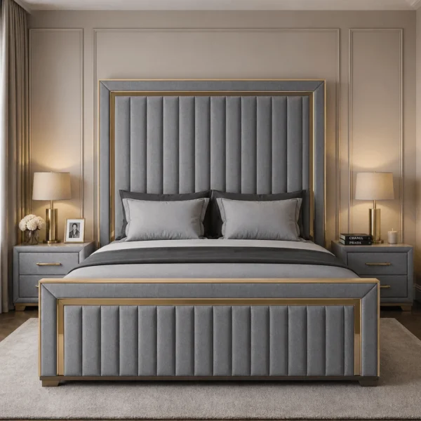 Plush Upholstered Luxury Plush Bed Frame Only– Deluxe Upholstered Bed UK