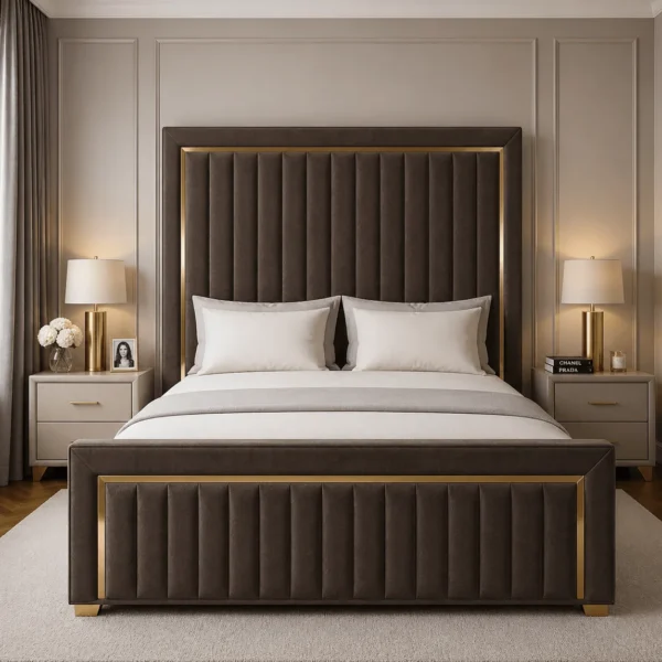 Plush Upholstered Luxury Plush Bed Frame Only– Deluxe Upholstered Bed UK