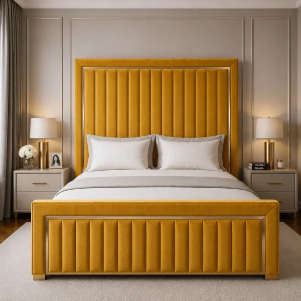 Plush Upholstered Luxury Plush Bed Frame Only– Deluxe Upholstered Bed UK