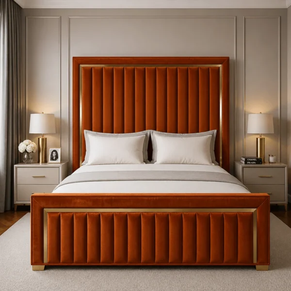 Plush Upholstered Luxury Plush Bed Frame Only– Deluxe Upholstered Bed UK