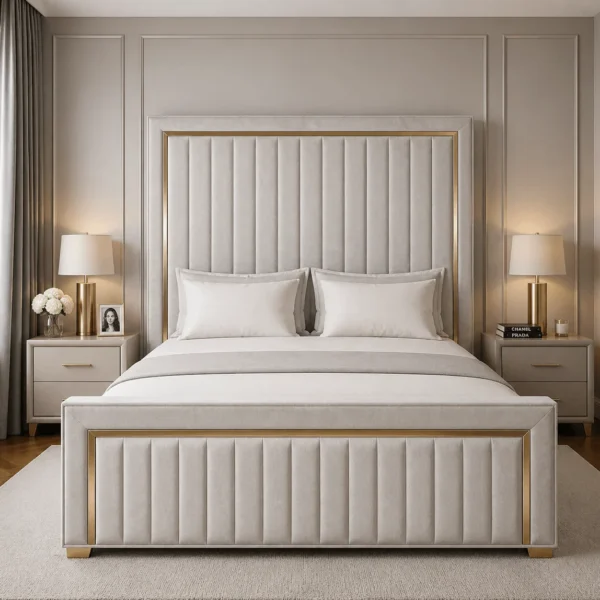 Plush Upholstered Luxury Plush Bed Frame Only– Deluxe Upholstered Bed UK