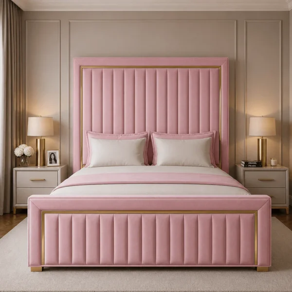 Plush Upholstered Luxury Plush Bed Frame Only– Deluxe Upholstered Bed UK