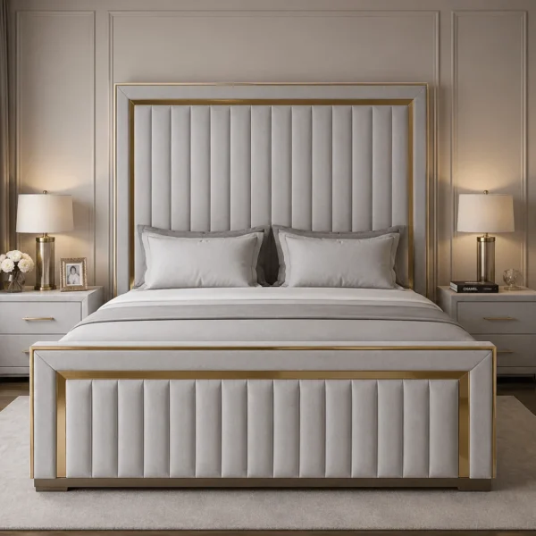 Plush Upholstered Luxury Plush Bed Frame Only– Deluxe Upholstered Bed UK