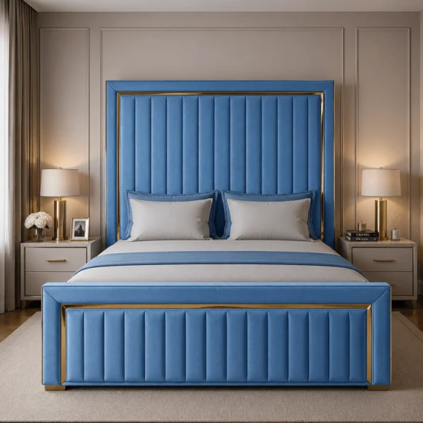 Plush Upholstered Luxury Plush Bed Frame Only– Deluxe Upholstered Bed UK