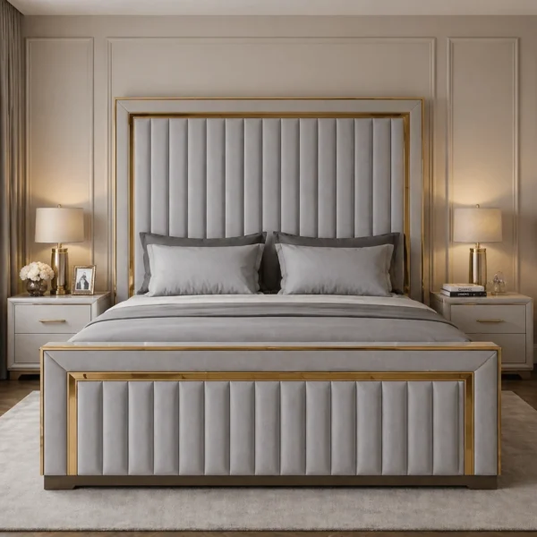 Plush Upholstered Luxury Plush Bed Frame Only– Deluxe Upholstered Bed UK