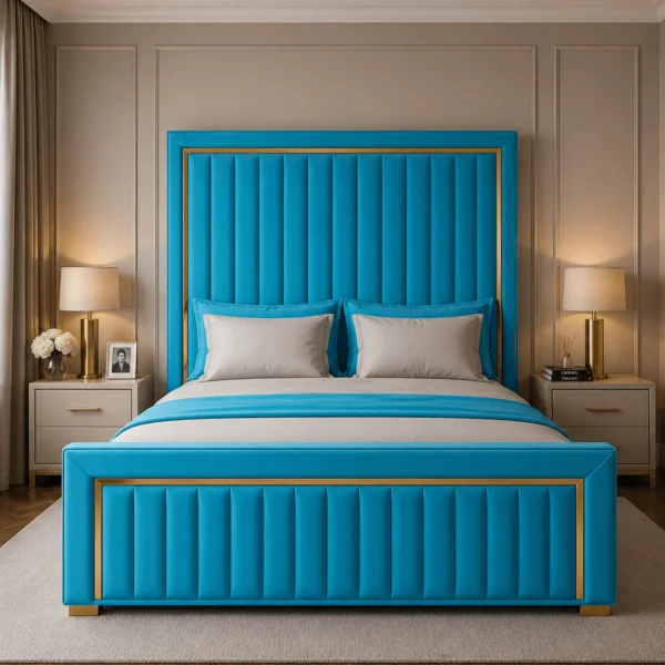 Plush Upholstered Luxury Plush Bed Frame Only– Deluxe Upholstered Bed UK