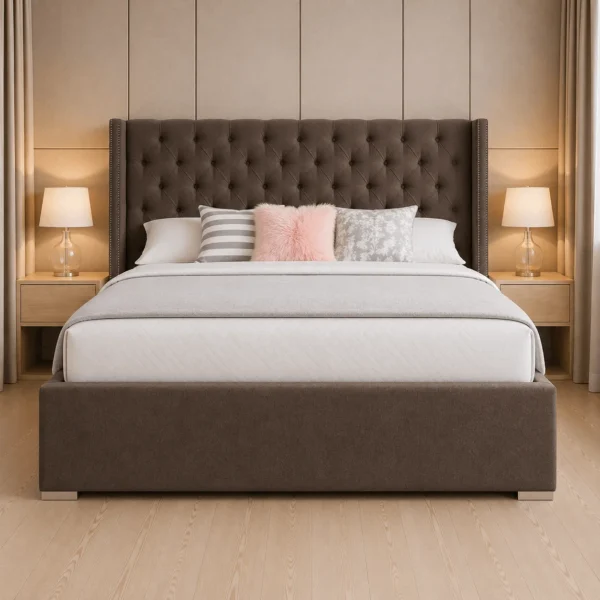 Oxford Plush Ottoman Bed Frame with Storage – Modern Luxury Upholstered Bed
