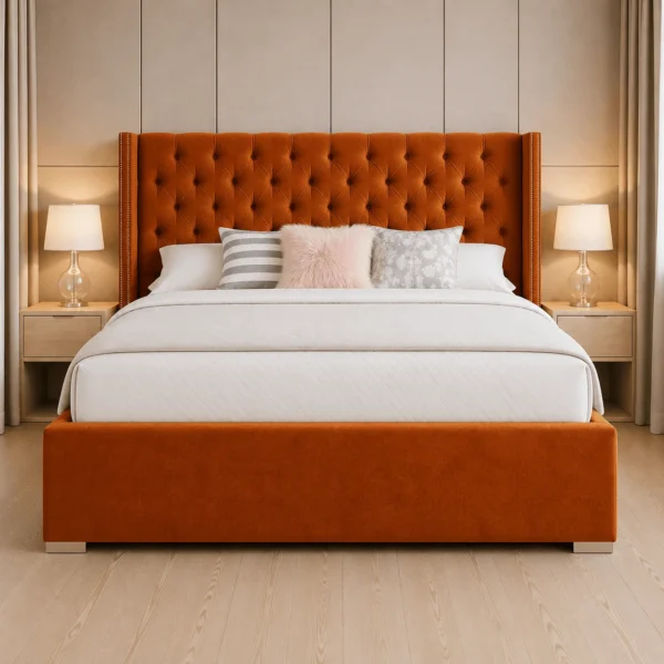 Oxford Plush Ottoman Bed Frame with Storage – Modern Luxury Upholstered Bed