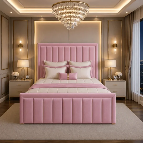 Plush Upholstered Manorcroft Ottoman Bed – Bumper Panel Design
