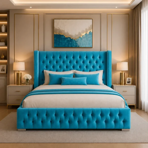 Queen Mary Ottoman Upholstered Storage Bed