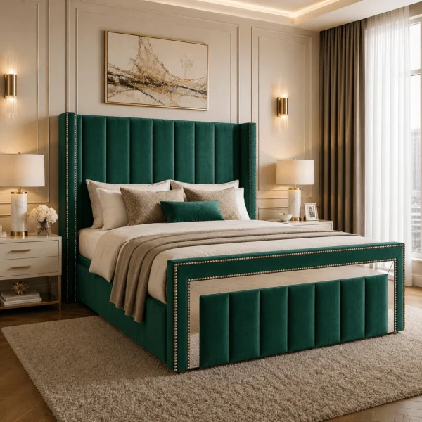 Thistle Plush Upholstered Bed Frame – Luxury Fabric Frame Bed UK