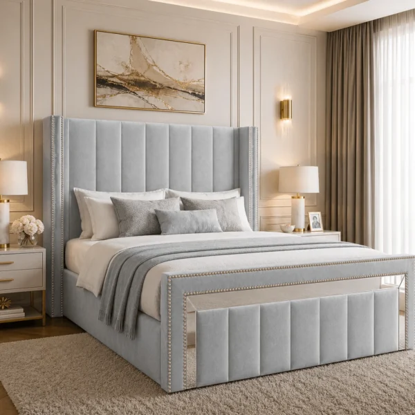 Thistle Plush Upholstered Bed Frame – Luxury Fabric Frame Bed UK